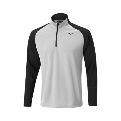Manga Larga Mizuno Winter Breeze Bloc 1/4 Zip Hombre - Grises - Chile M420YWQFNU